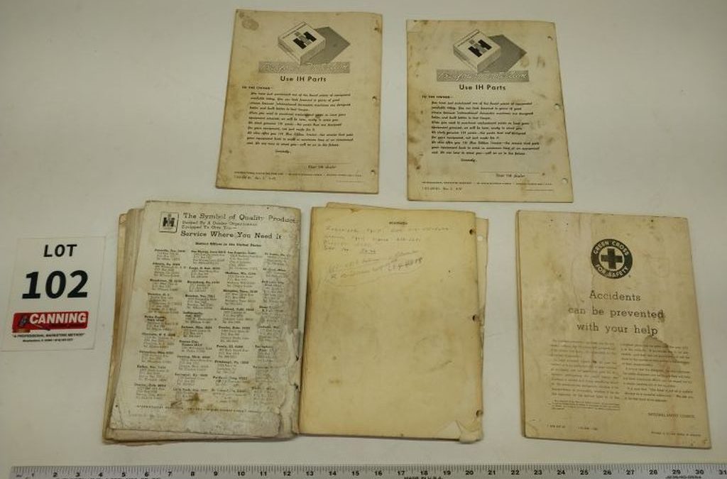 2025 Equipment Manuals, Vintage Literature, & Shop Tools
